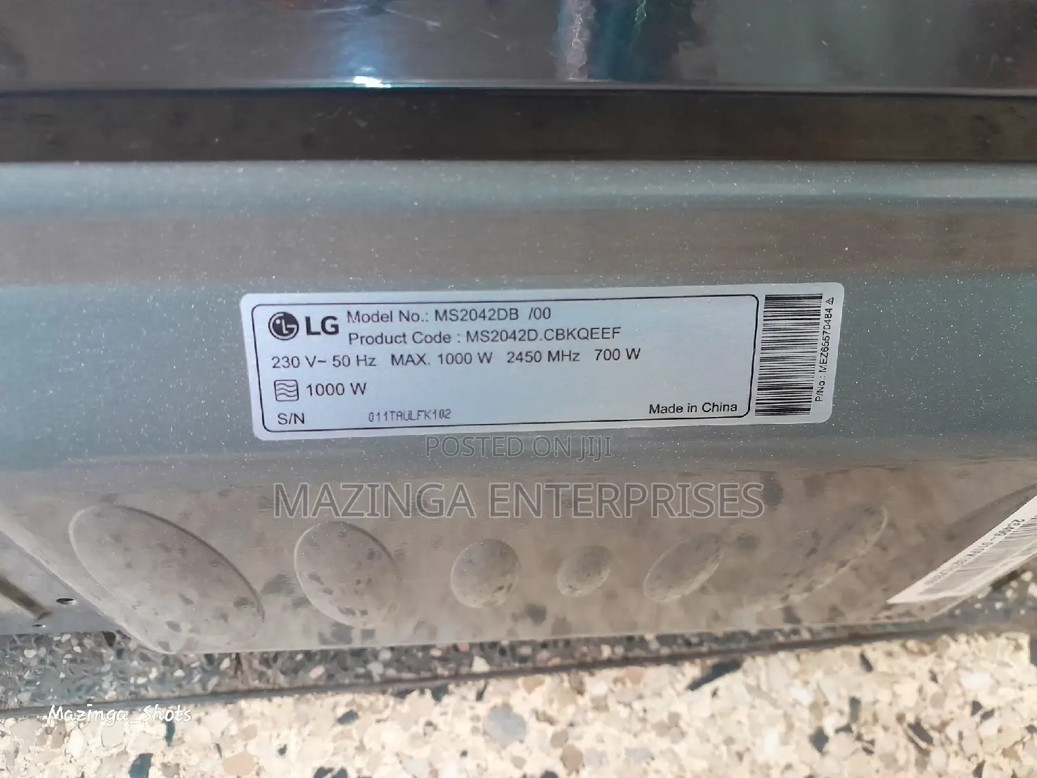Original 20litrs LG Digital Auto Defrost Microwave Oven