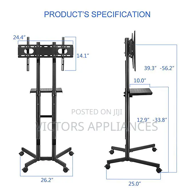 Mobile Tv Stand / Trolley Suitable for All Tv Sizes