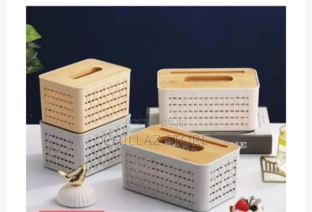 Bamboo Serviette Tissue Box Holder