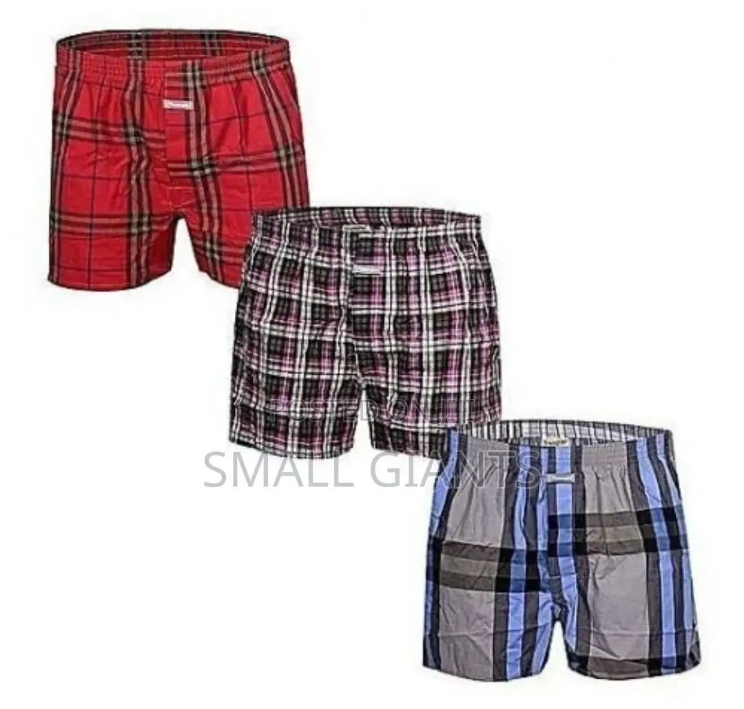 3 Pack of Checkered Men’S Boxers – Multicolor