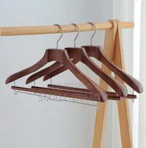 1pc Solid Wood Suit Hangers