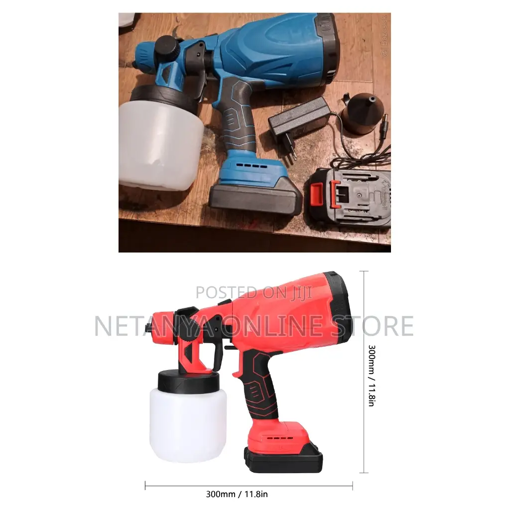 48v Rechargeable Paint Sprayer Gun With 2 Batteries