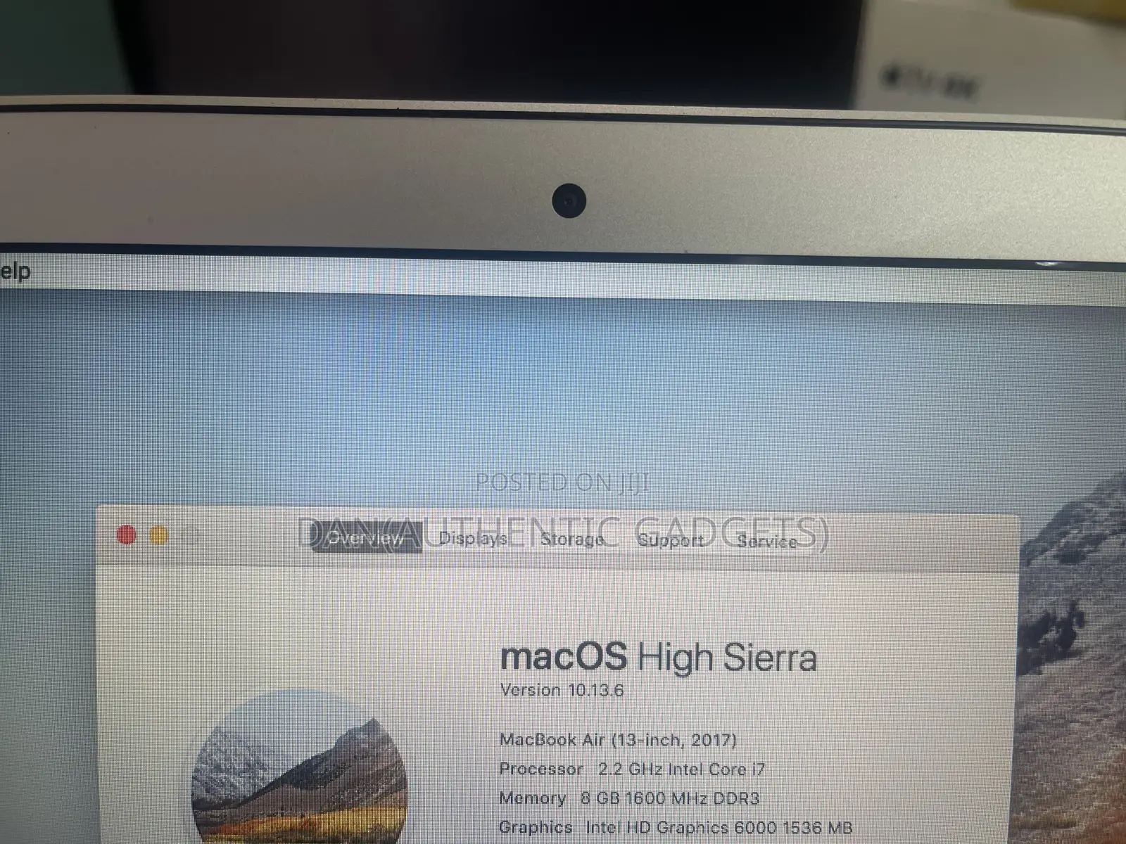 Laptop Apple MacBook Air 8GB Intel Core I7 SSD 128GB