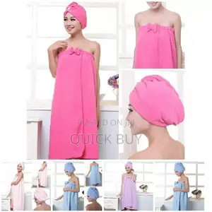 2pcs Women's Towel Bathrobe