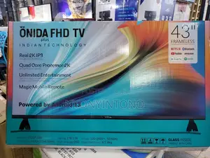 Onidab 43" Smart Android Frameless Tv With Bluetooth.
