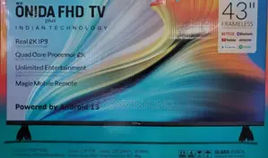 Onidab 43" Smart Android Frameless Tv With Bluetooth.