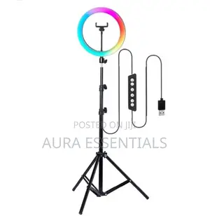 2 in 1 Multicolour Ring Light With Tripod ( 12inch)