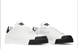 Original Black White Dolce Gabbana Designer Leather Sneakers