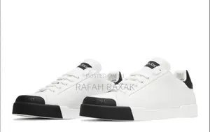 Original Black White Dolce Gabbana Designer Leather Sneakers