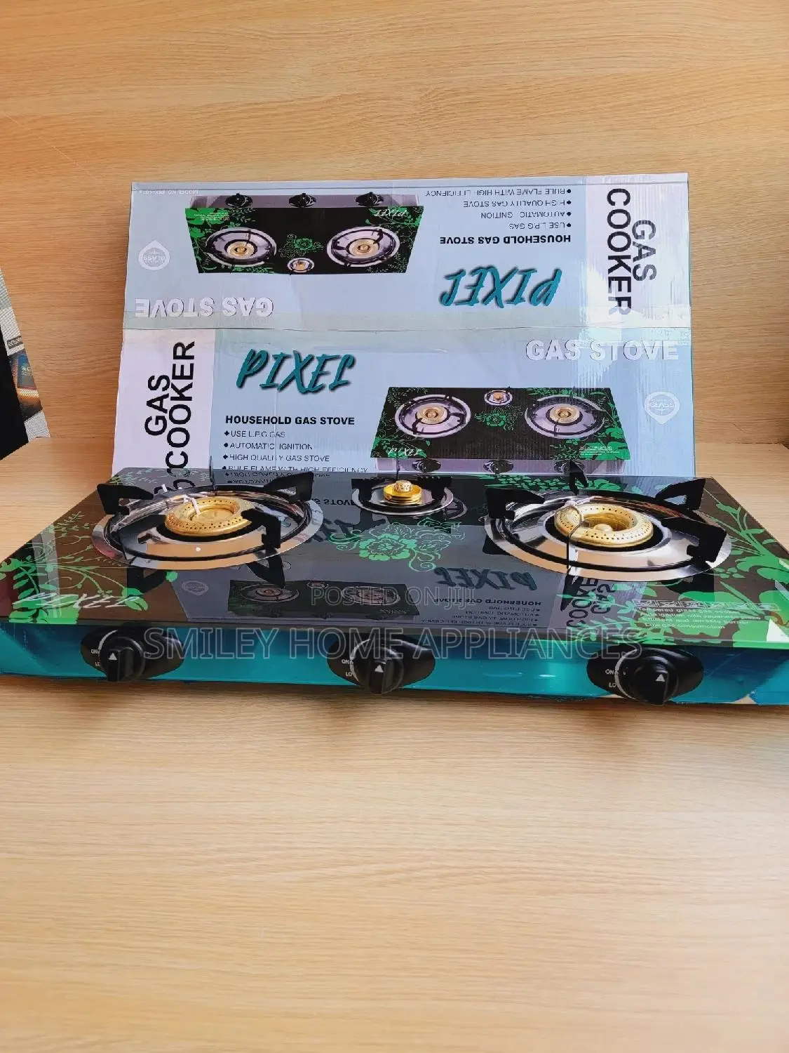 Pixels Triple Gas Hot Plate