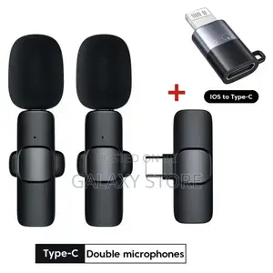 Double Type C Wireless Lapel Microphone for iPhone Android
