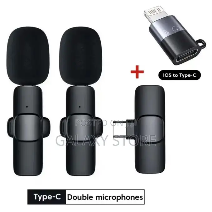 Double Type C Wireless Lapel Microphone for iPhone Android