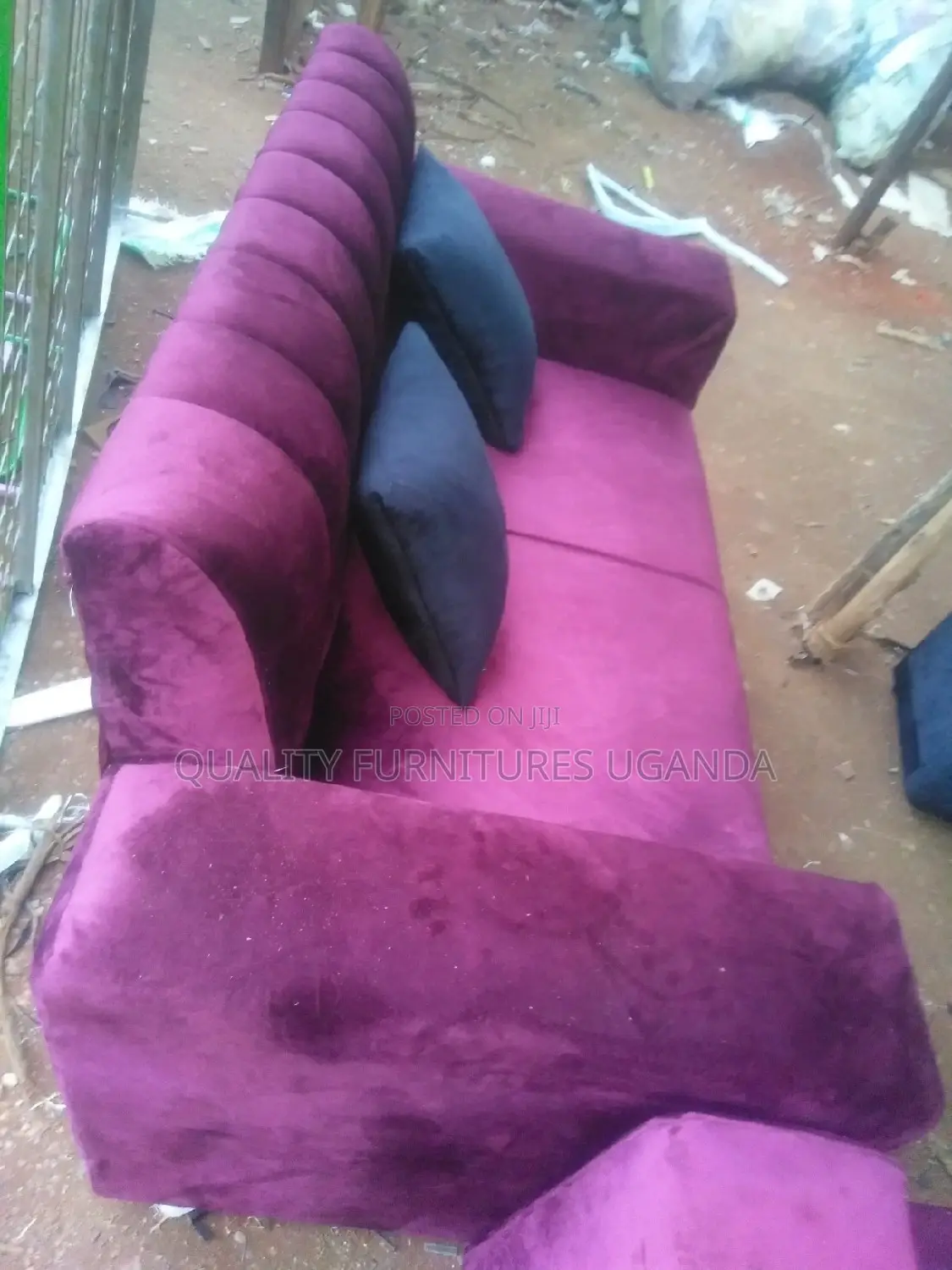 2 Seater Sofa Seat in Maroon Color