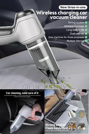 3in1 Rechargeable Handheld Portable Car Vacuum Cleaner