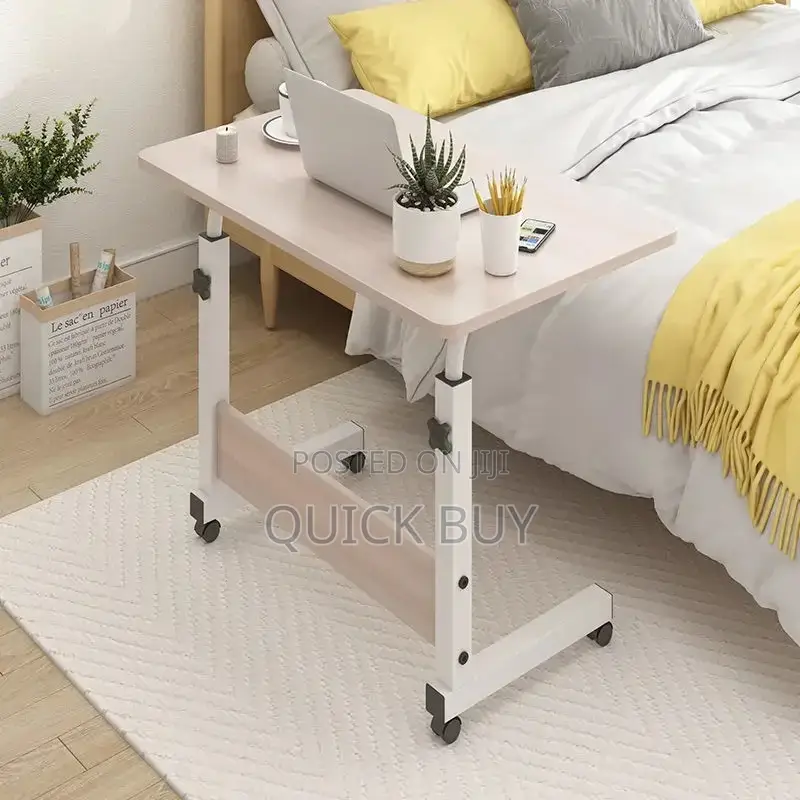 Lazy Bed Desk Height Adjustable Lockable Wheels Laptop Table