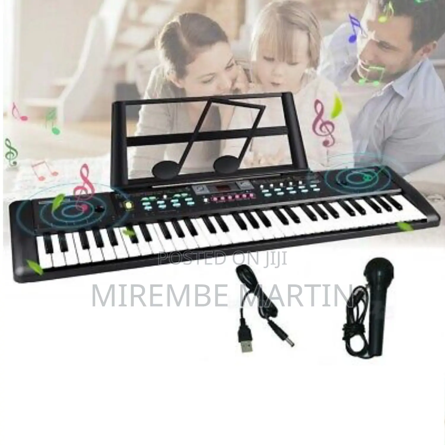 Kids Learning Electronic Keyboard (Piano).