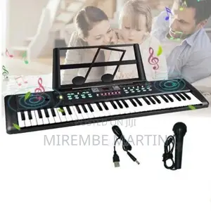 Kids Learning Electronic Keyboard (Piano).