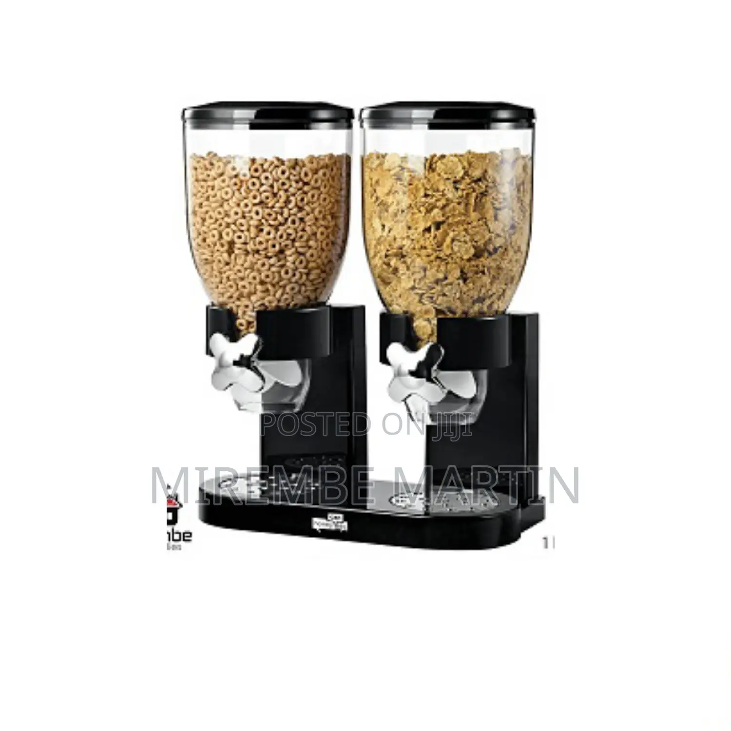 Double Cereal Dispenser.