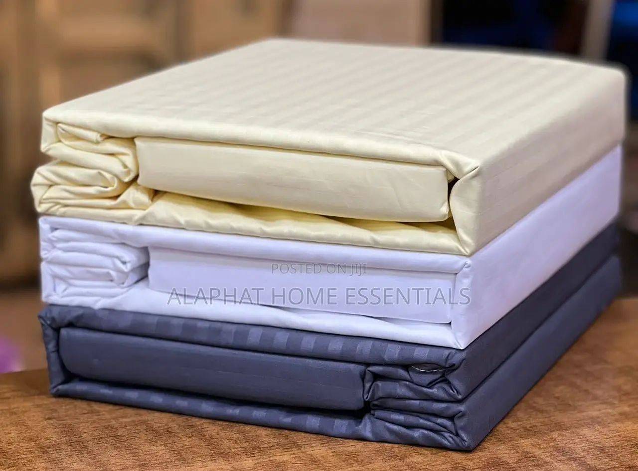 Stripped Cotton Bedsheets* With Two Pillow Cases