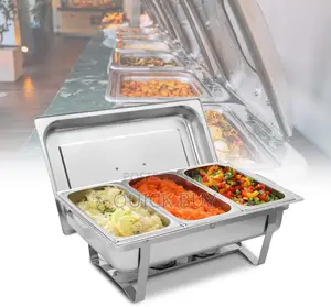 Dish Stainless Steel Foldable Frame Buffet Chased Set