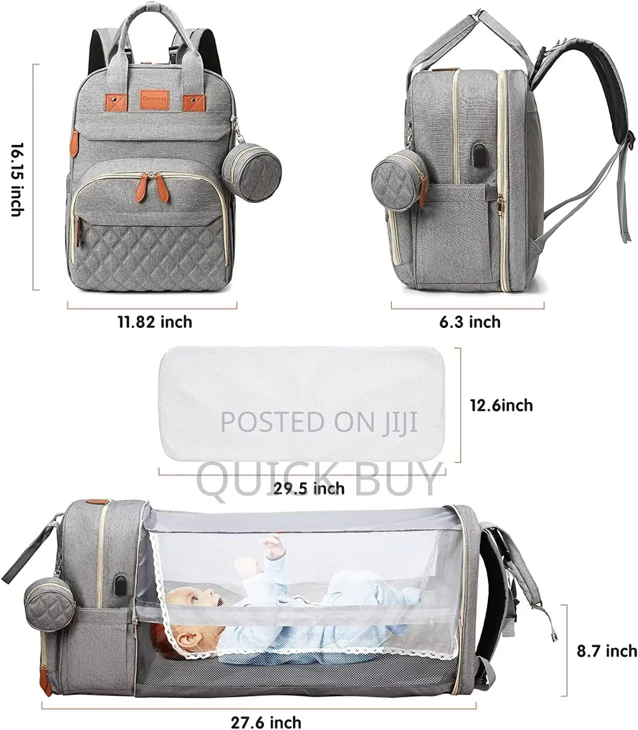 Multifunctional Large Diaper Backpack Baby Mom Bag