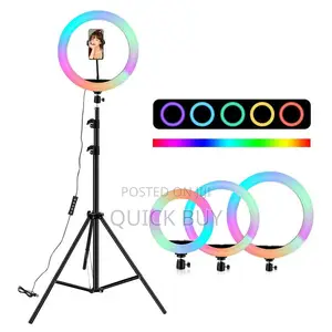 12inch RGB Ring Light With Stand and Phone Holder