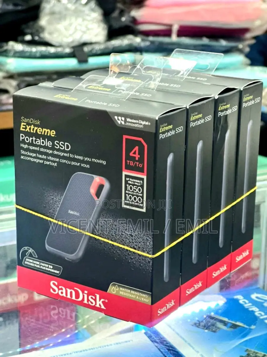 Sandisk 4tb Extreme Portable SSD - Up to 1050mb/S - Usb-C