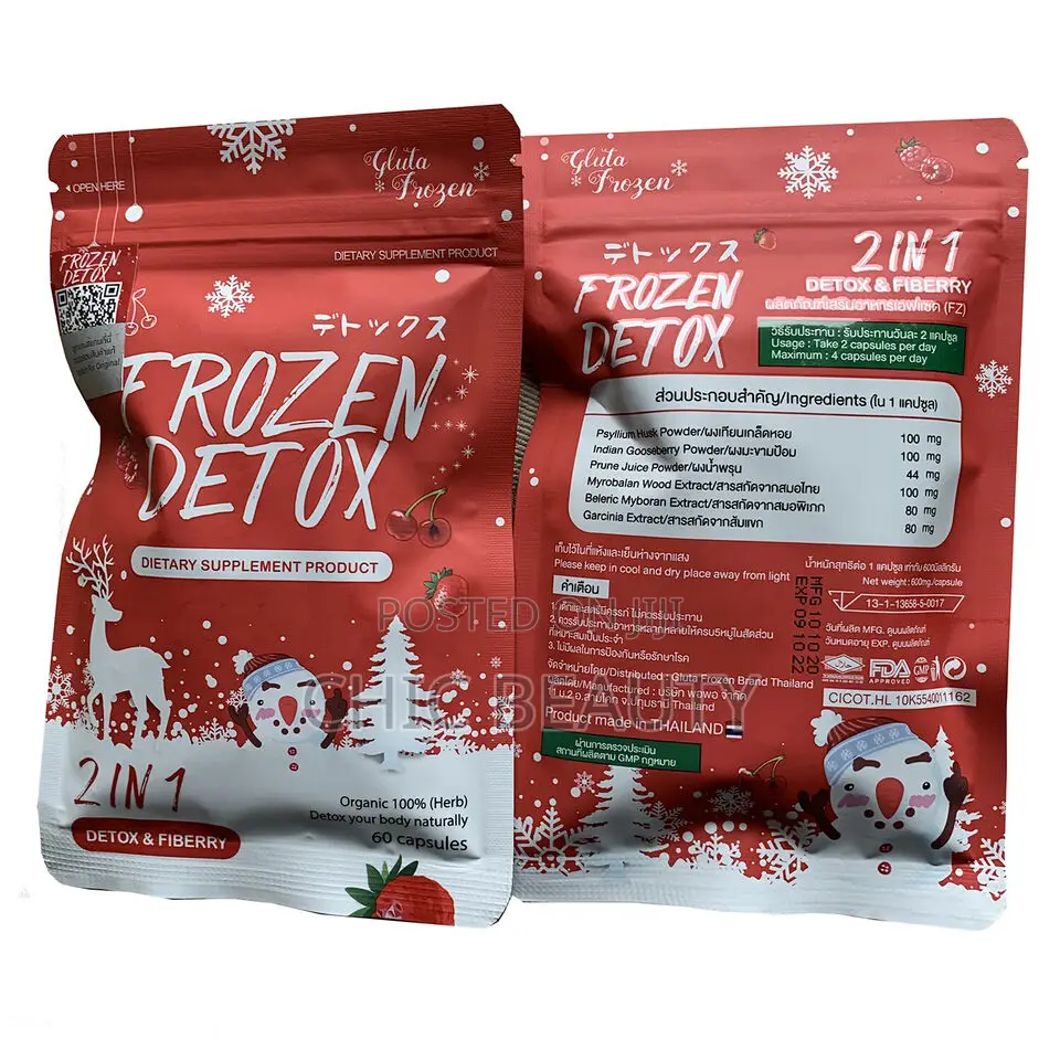 Frozen Detox Cleanse Fat Burn Diet Antioxidant 100% 60 Capsules