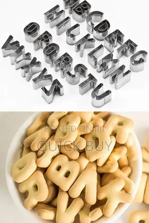 26 Alphabet Cookie Cutter Capital Letters