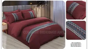 Cotton Duvet Cover Set Maroon