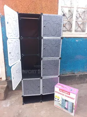 Two Column Plastic Closet Black