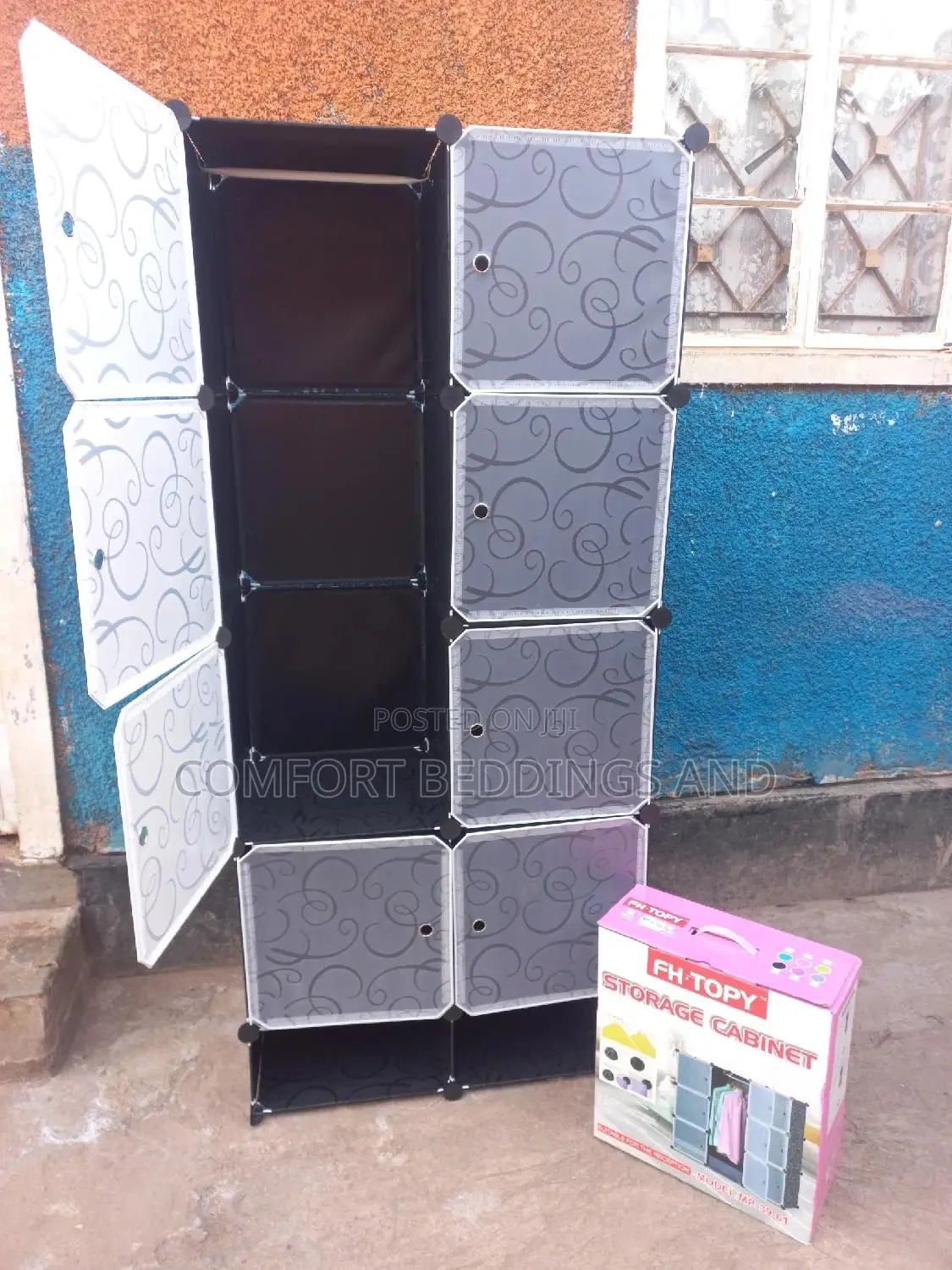 Two Column Plastic Closet Black