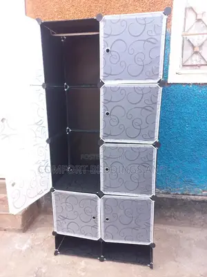 Two Column Plastic Closet Black