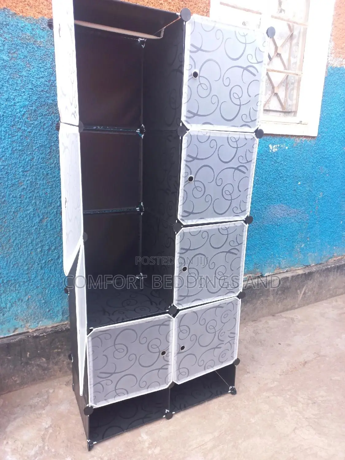 Two Column Plastic Closet Black
