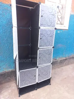 Two Column Plastic Closet Black