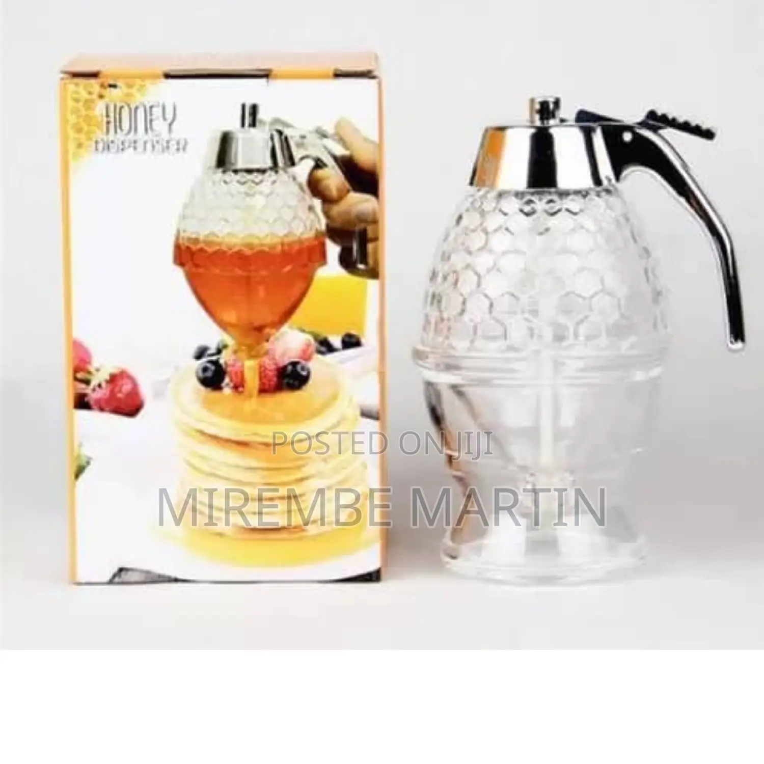 Brand New Honey Glass Dispenser.
