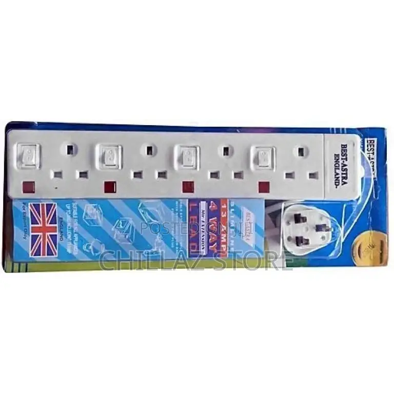 Astra England 4-Way Extension Cable Socket