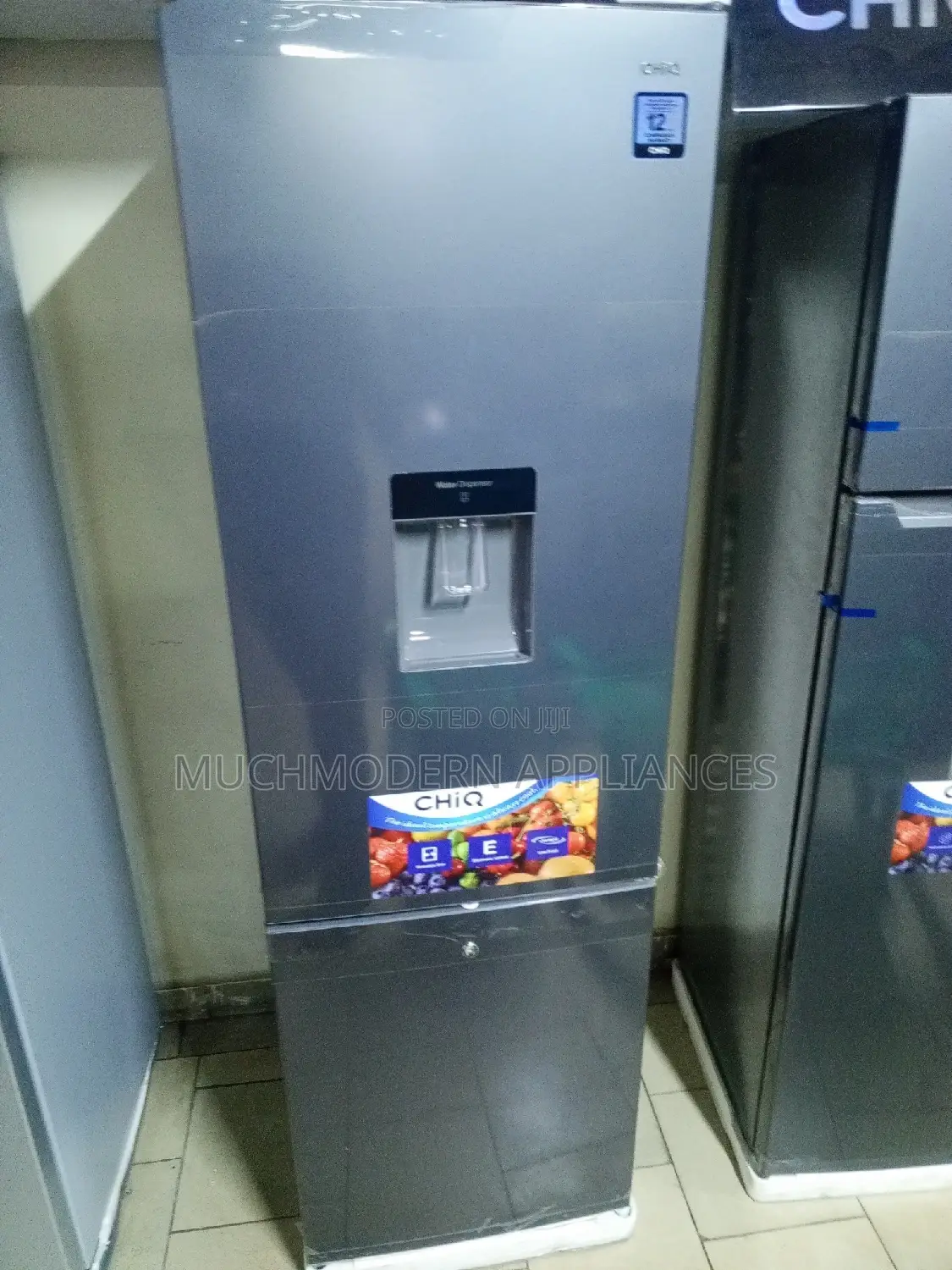 Chiq 340 Litres Double Door Fridge With Water Dispenser
