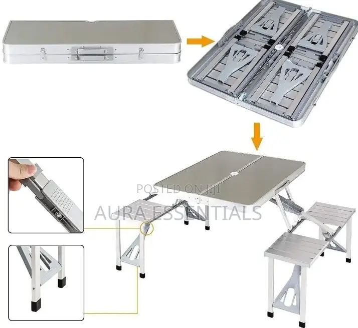 Aluminum Folding 4 Seats Picnic Table