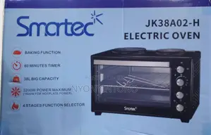 Smartec 38litres Electric Oven With 2 Hot Plates on Top.