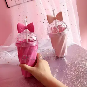 Water Bottle Plastic Straw Tambler-