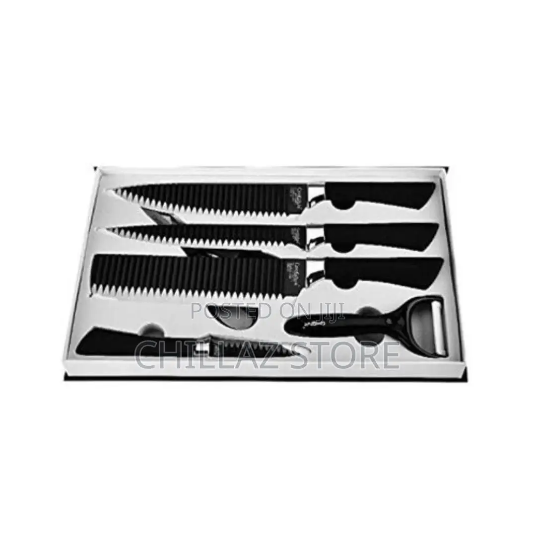 6 Piece Knife Set- Black