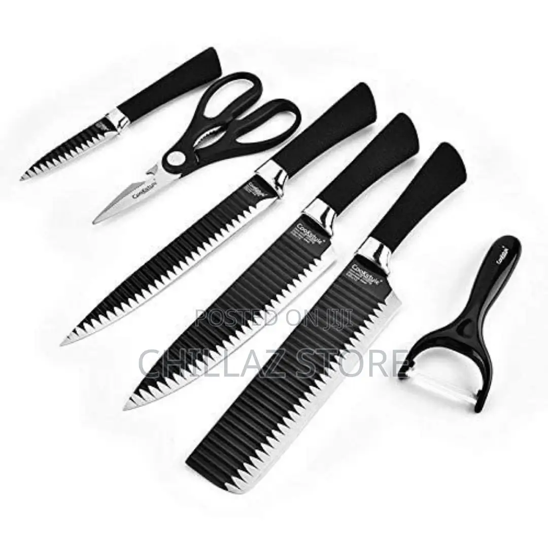 6 Piece Knife Set- Black