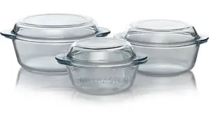 3 PCS Glass Casserole