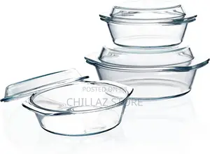 3 PCS Glass Casserole