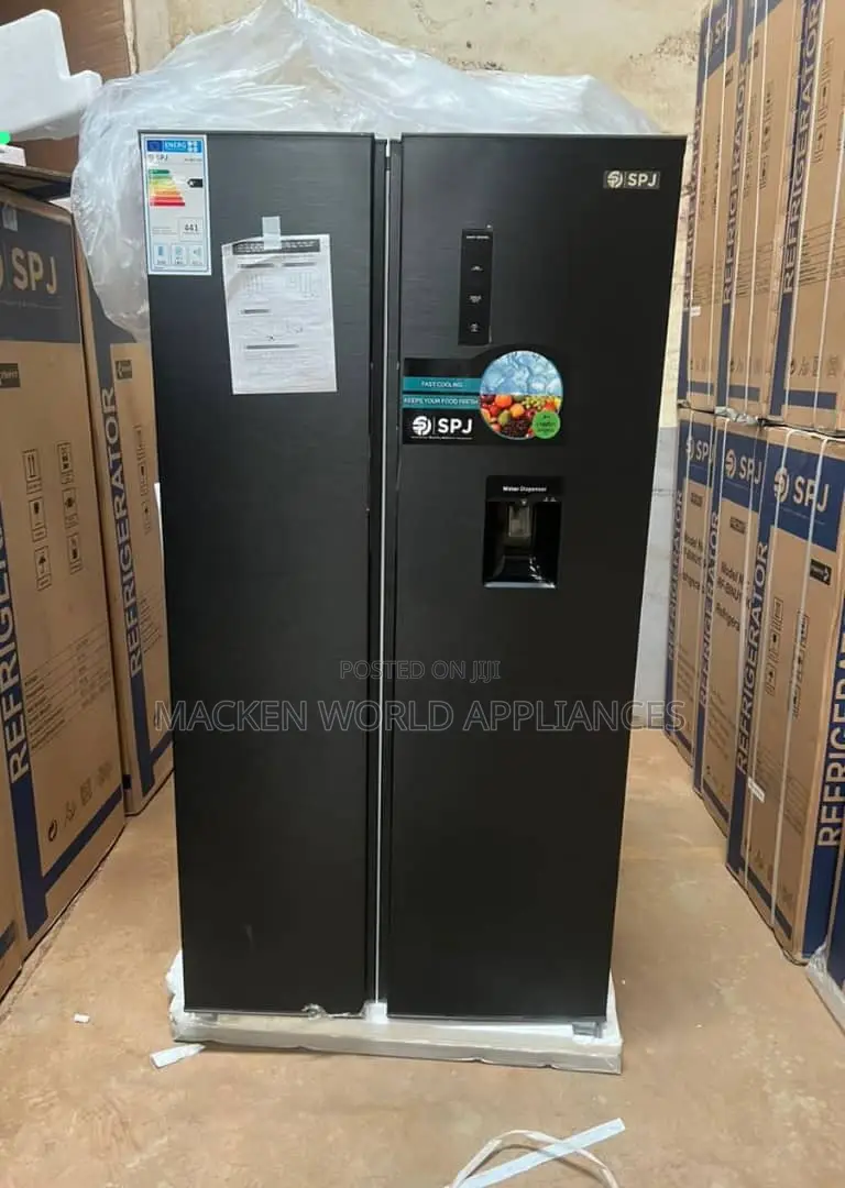 699 Liters SPJ Side by Side Black Fridge