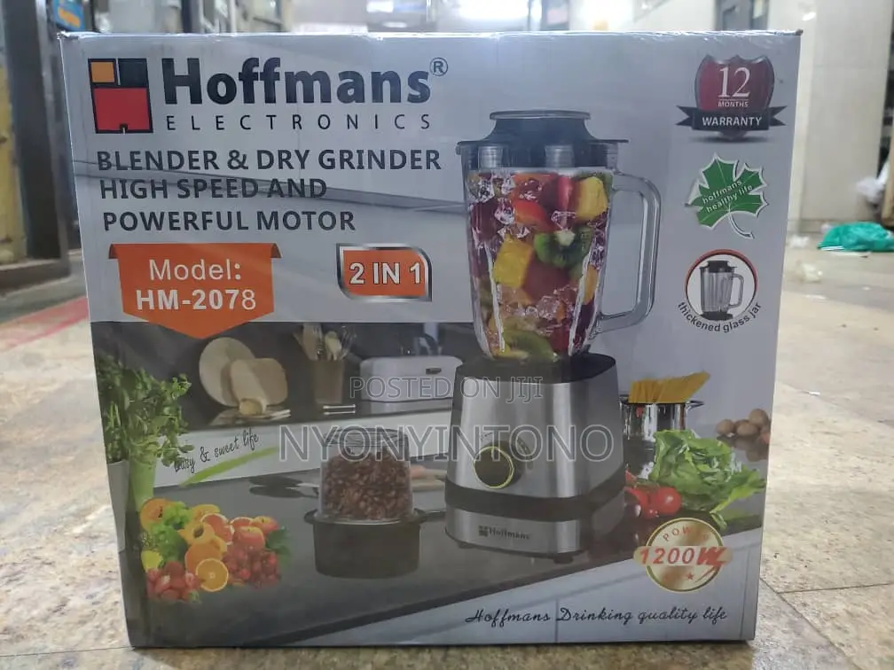 Hoffman's 2 in 1 Juice Blender With Powerful Motor.