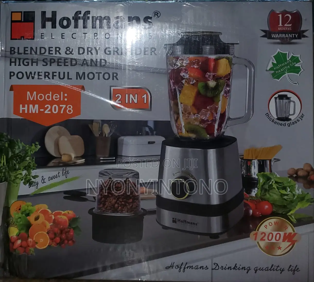 Hoffmans 2 in 1 Blender for Juice and Grinding.