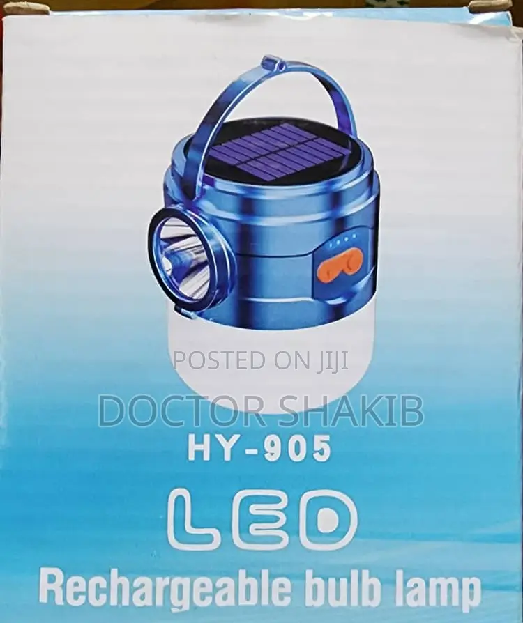 Solar Rechargeable Led Bulb Lamp HY-905