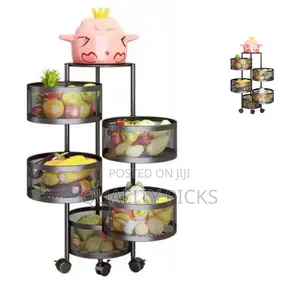 Metallic Rotating Vegetable Storage Rack